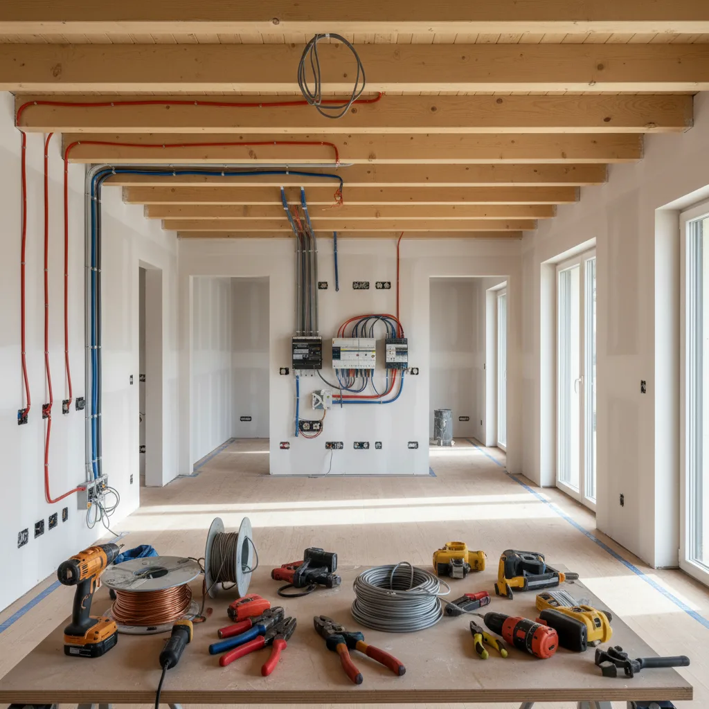 Installation électrique complète d'une maison neuve en Charente